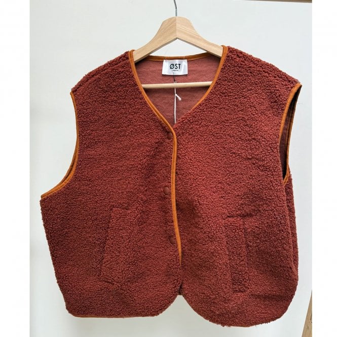 Ost London Kirsten Rust Sleeveless Jacket