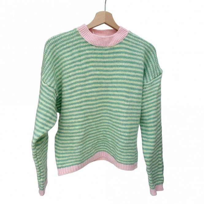 Ost London Nanna Pink, Yellow & Green Wool Jumper