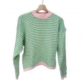 Nanna Pink, Yellow & Green Wool Jumper