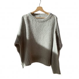 Olivia Light Grey Mohair Jumper