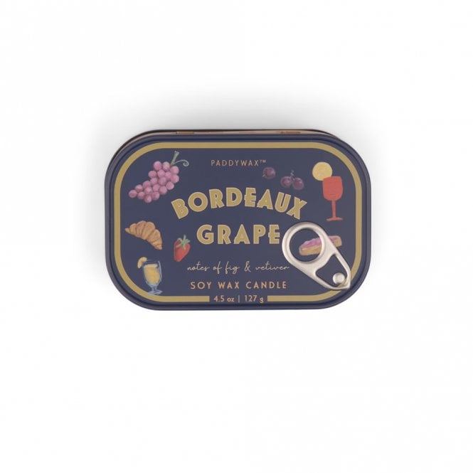 Paddywax Bordeaux Grape Bistro Tin Candle