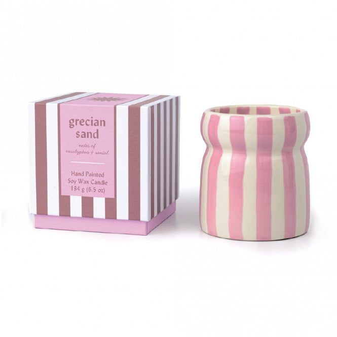 Paddywax Cabana Lavender Striped Grecian Sand Candle
