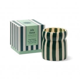 Cabana Teal Striped Isla Fresa Candle