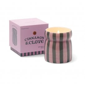 Christmas Cabana Green Stripe Cinnamon & Clove Candle
