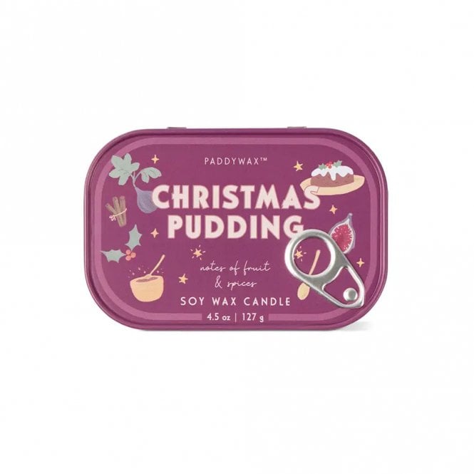 Paddywax Christmas Pudding Bistro Tin Candle