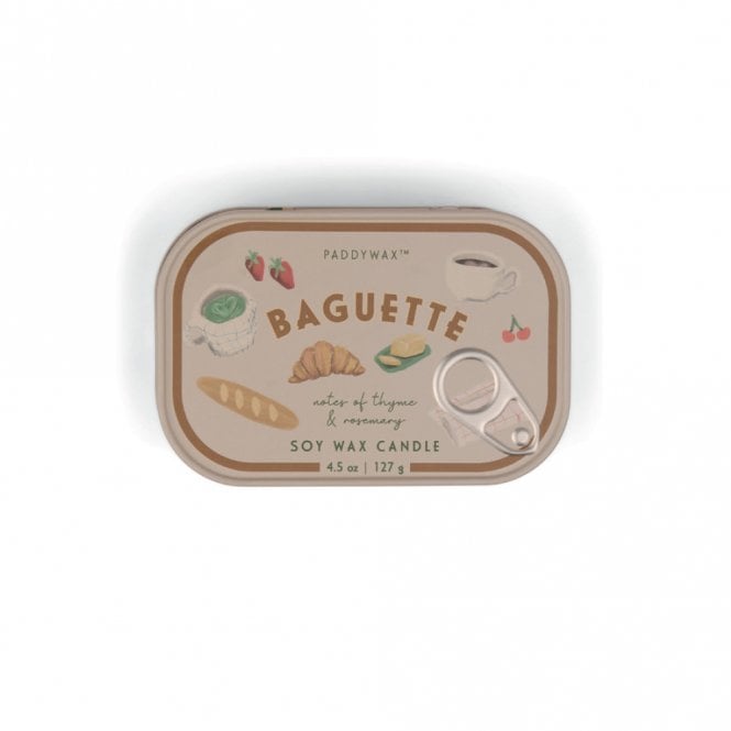 Paddywax French Baguette Rosemary & Thyme Bistro Tin Candle
