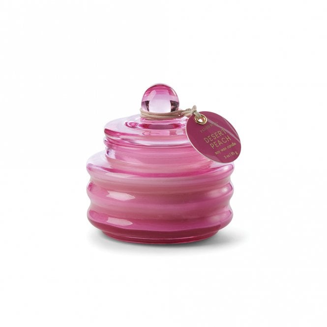 Paddywax Fuchsia Pink Desert Peach Glass Candle