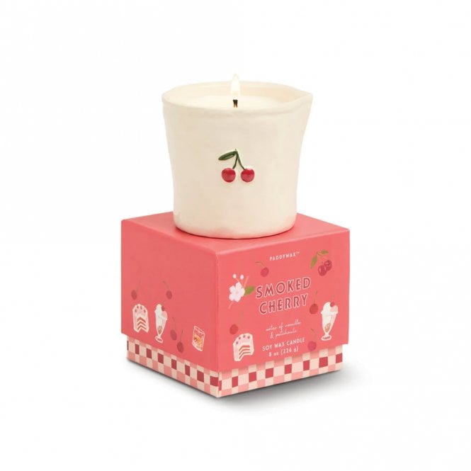 Paddywax Smoked Cherry Bistro Ceramic Candle