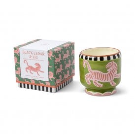 Tiger Black Cedar & Fig Soy Wax Candle
