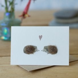 Hedgehogs in Love Mini Card