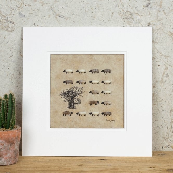 Papersheep Sheep and Oak Tree Print