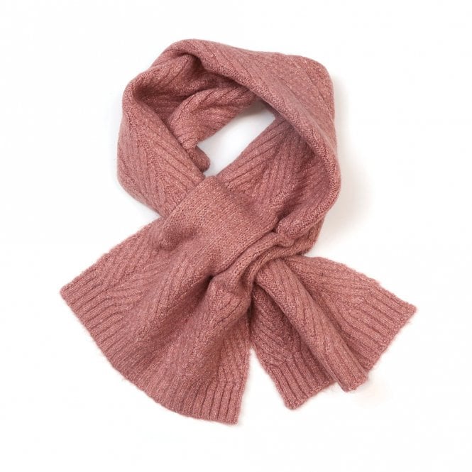 Peace of Mind Charlotte Dusty Rose Herringbone Pull Through Scarf