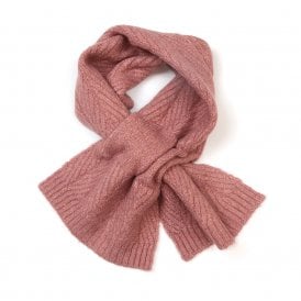 Charlotte Dusty Rose Herringbone Pull Through Scarf