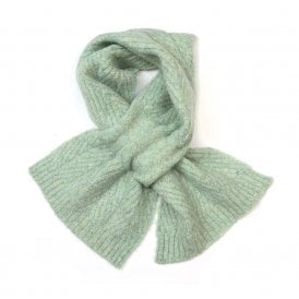 Charlotte Pale Sage Herringbone Pull Through Scarf