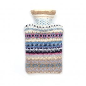 Evie Camel Stripe Knit Hot Water Bottle