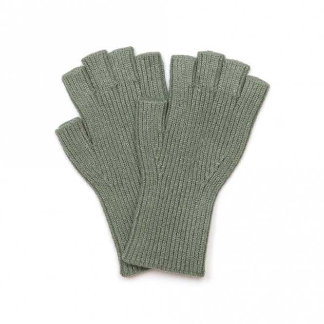 Peace of Mind Yasmin Sage Ribbed Knit Ladies Fingerless Gloves
