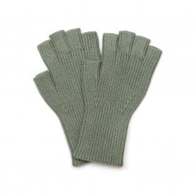 Yasmin Sage Ribbed Knit Ladies Fingerless Gloves