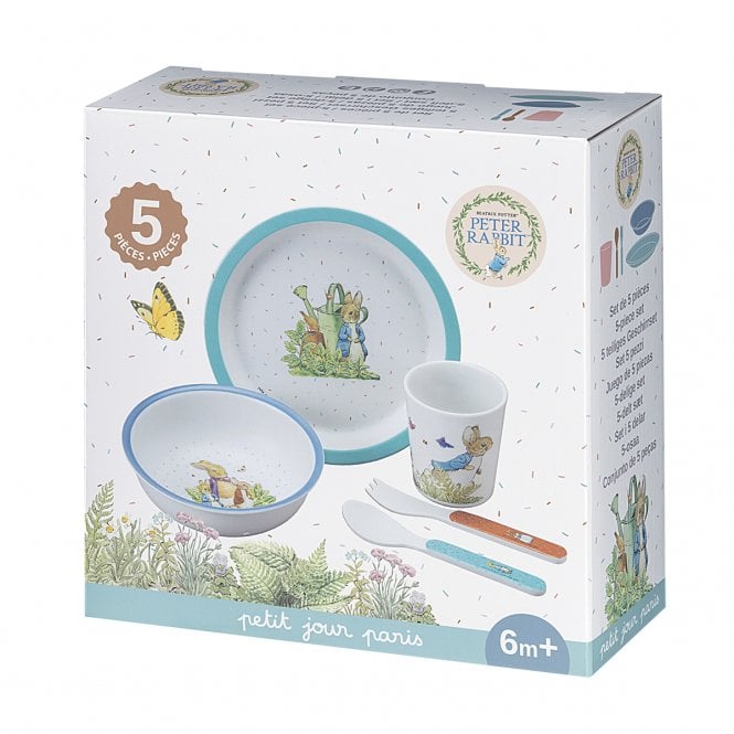 Petit Jour Peter Rabbit 5-Piece Tableware Gift Box - Blue