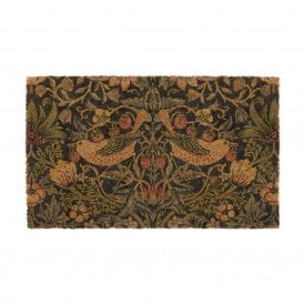 Morris & Co. Strawberry Thief Navy Coir Washable Doormat