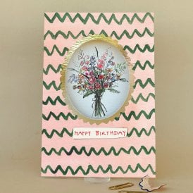 Birthday Flowers Framed Card