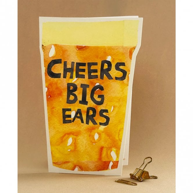 Poet and Painter Cheers Big Ears Cut Out Card