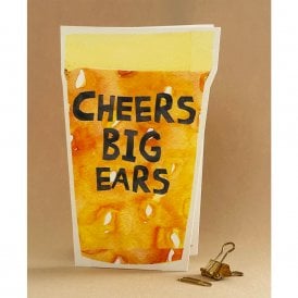 Cheers Big Ears Cut Out Card