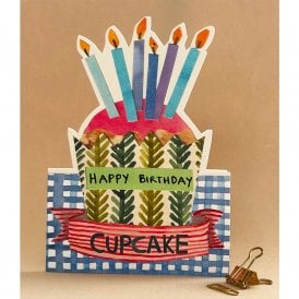 Happy Birthday Cupcake Cut Out Card