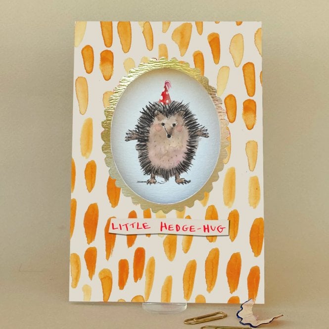 Poet and Painter Hedgehug Framed Card
