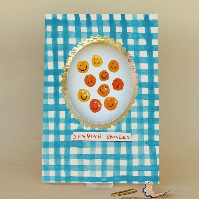 Poet and Painter Sending Smiles Framed Card