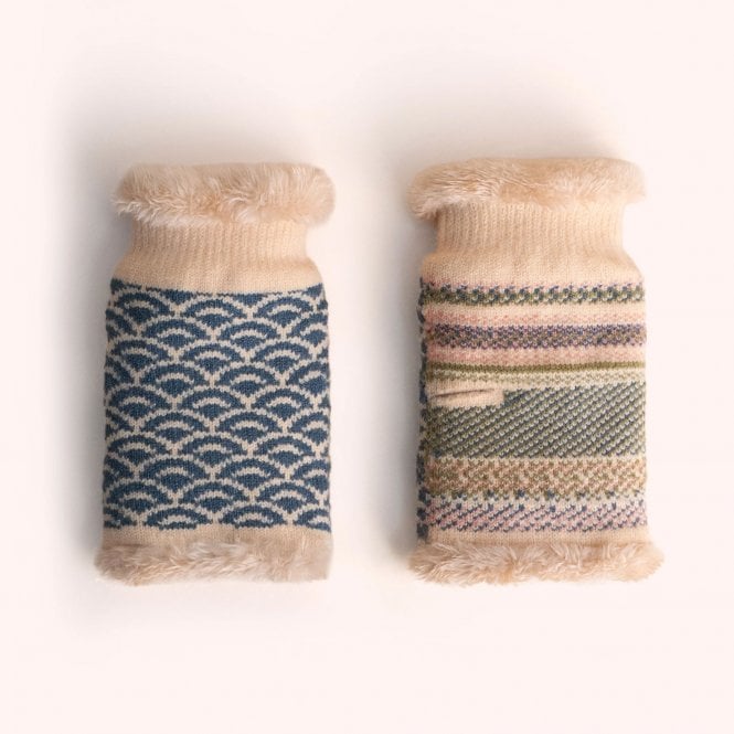 Powder Agatha Wrist Warmers - Denim Mix