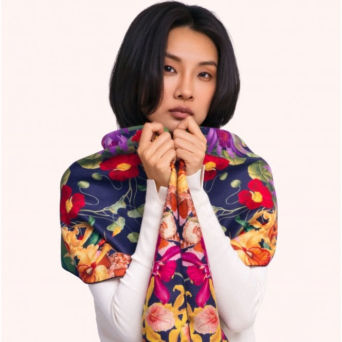 Powder Botanical Kaleidoscope Lux Print Scarf