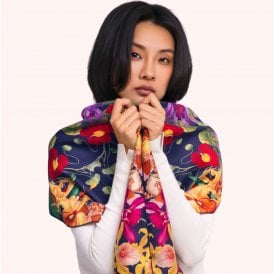 Botanical Kaleidoscope Lux Print Scarf