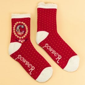 C Alphabet Ankle Socks