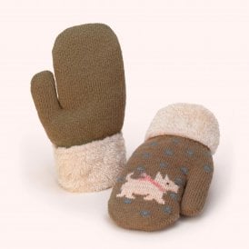Children's Moss Westie Mittens
