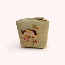Duck Velvet Mini Pouch - Moss