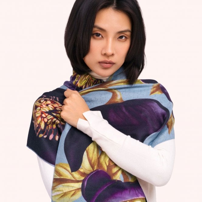 Powder Hellebore Lux Print Scarf