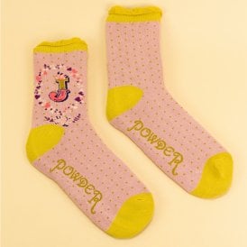 J Alphabet Ankle Socks