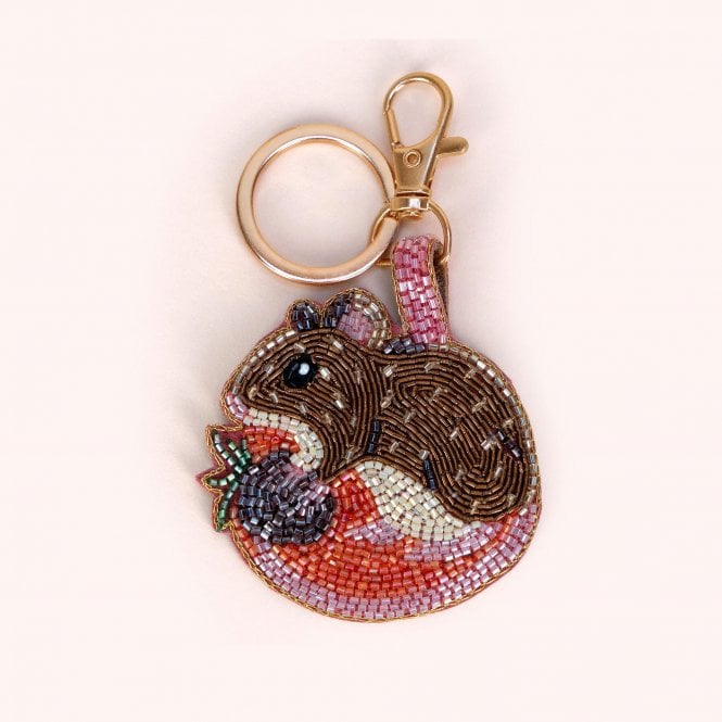Powder Mouse Beaded Keyring