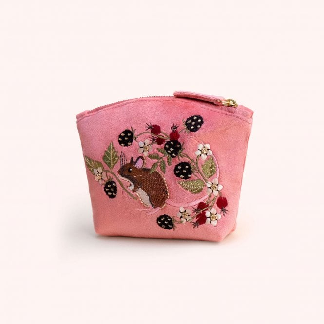 Powder Mouse Velvet Mini Pouch - Pink