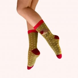 Robin Cosy Ankle Socks - Green