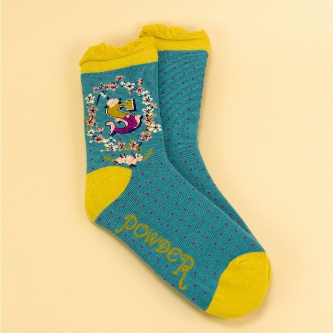 Powder S Alphabet Ankle Socks