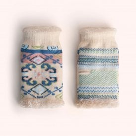 Scandi Cosy Wrist Warmers - Cream