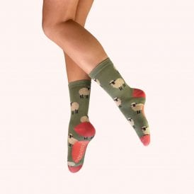 Sheep Ankle Socks - Green