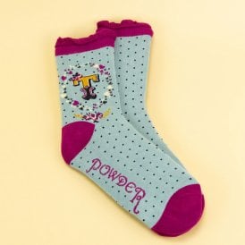 T Alphabet Ankle Socks