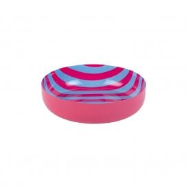 Animado Bright Pink & Soft Blue Stripe Bowl