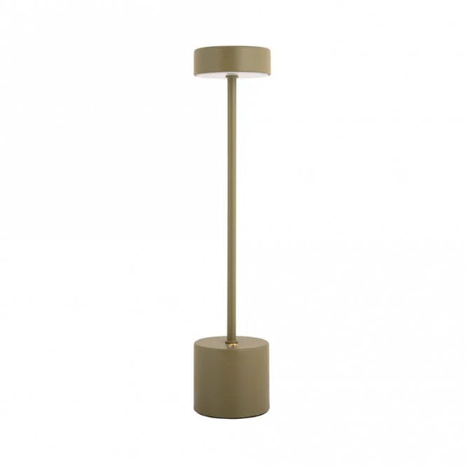 Present Time Ganar Army Green LED Table Lamp