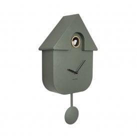 Modern Cuckoo Jungle Green Wall Clock