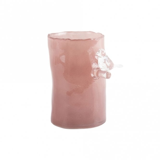Present Time Soft Pink Bird on Branch Small Vase