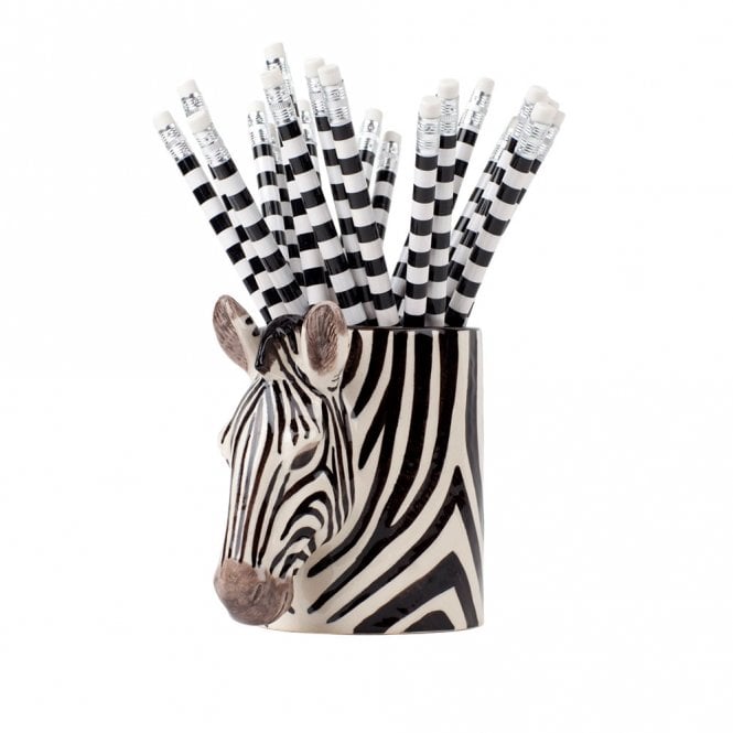 Quail Ceramics Zebra Pencil Pot