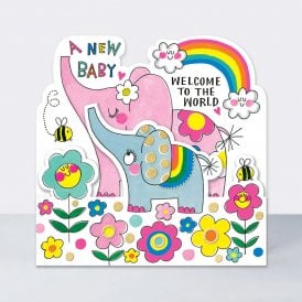 A New Baby Welcome To The World Card